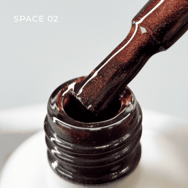 Гель-лак котяче око Saga Space Cat 02 винно-рожевий, 10мл