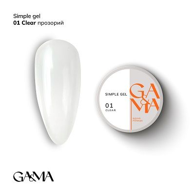 Гель GaMa Simple gel 001 Clear 15мл