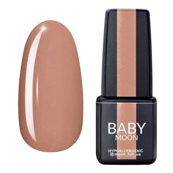 Гель-лак Baby Moon Pastel 02 рожевий капучіно з дрібним шиммером, 6мл