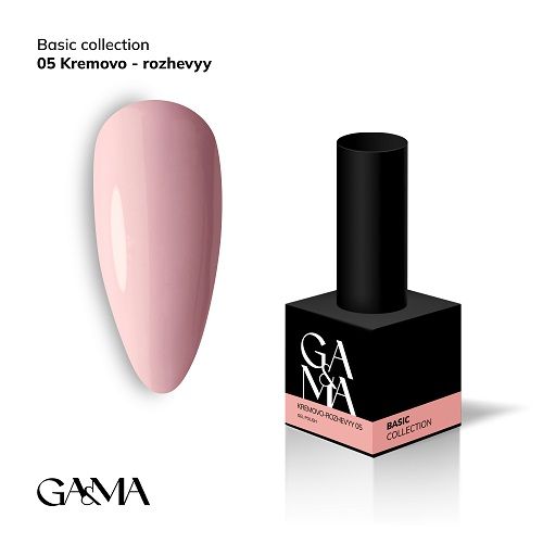 Гель-лак GaMa Basic collection 005 kremovo-rozhevyy  кремово-розовый 10мл