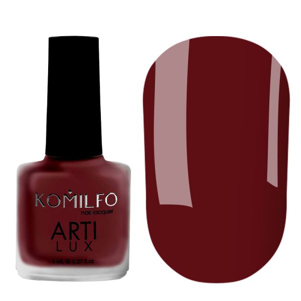 Лак для нігтів Komilfo ArtiLux Lady in Red 005 (sangria red, емаль), 8 мл