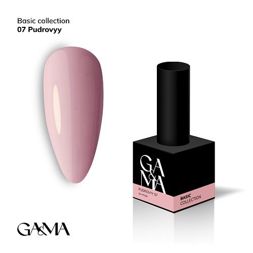 Гель-лак GaMa Basic collection 007 pudrovyy  пудровый 10мл