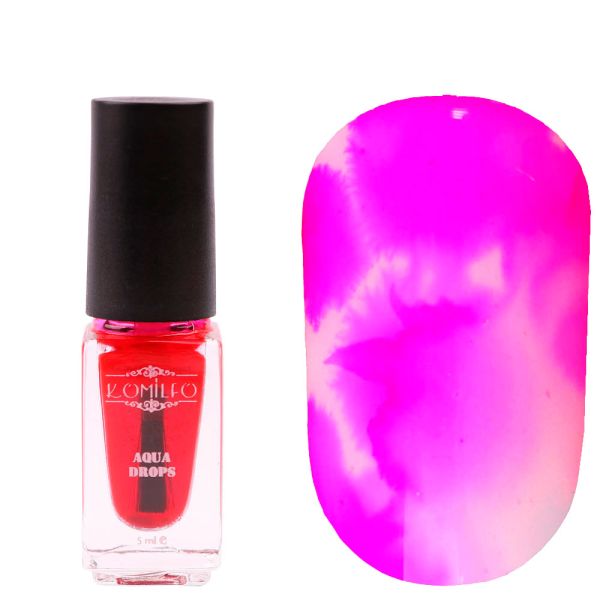Акварельные капли 5мл Komilfo Aqua Drops Pink №007 Розовые