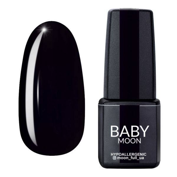 Гель-лак Baby Moon Midnight 07 чорний, 6мл