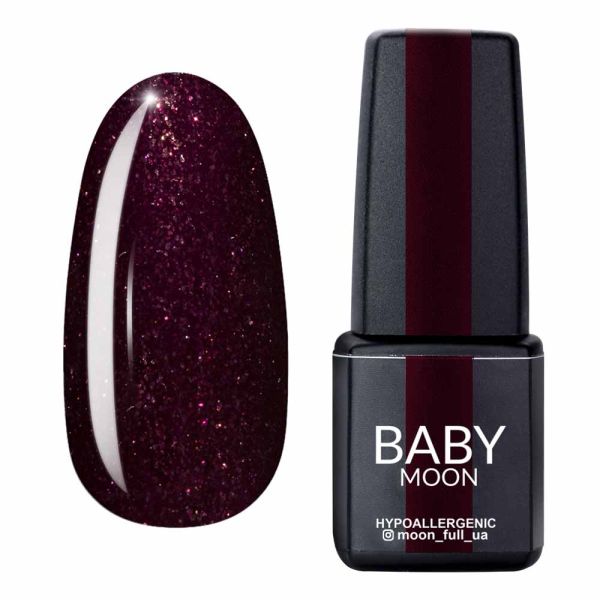 Гель-лак Baby Moon Dance Diamond №012 стигла вишня, шиммер, 6мл
