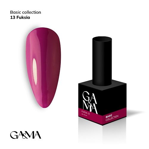 Гель-лак GaMa Basic collection 013 fuksiya  фуксія 10мл