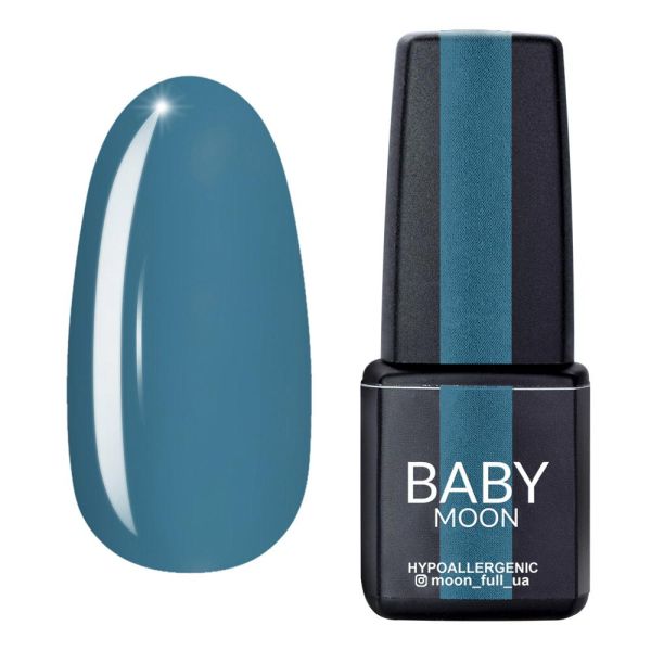 Гель-лак Baby Moon Cold Ocean 14 блакитно-сірий, 6мл