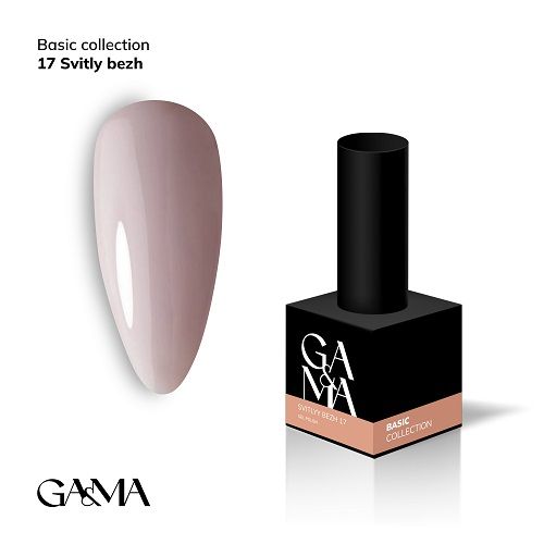 Гель-лак GaMa Basic collection 017 svitlyy bezh  светлый беж 10мл