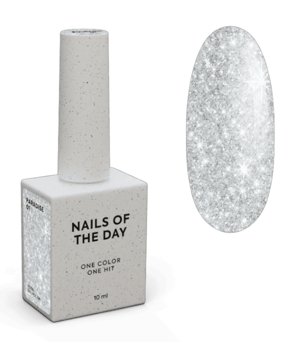 Гель-лак NailsOfTheDay Paradise 01 сріблястий, 10мл