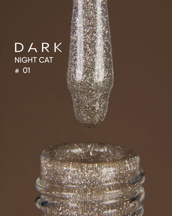 Гель-лак котяче око Dark Night Cat 01, 10мл