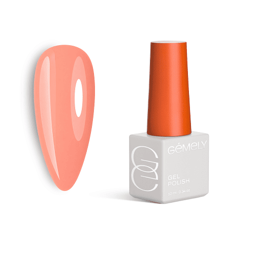 Гель-лак GEMELY Max Color 38 пастельно-неоновый персиковый, 10мл