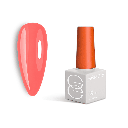 Гель-лак GEMELY Max Color 40 яркий кораллово-неоновый, 6мл