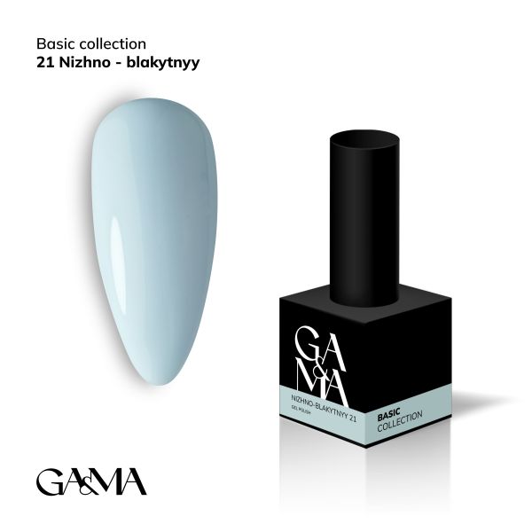 Гель-лак GaMa Basic collection 021 nizhno-blakytnyy  ніжно-блакитний 10мл