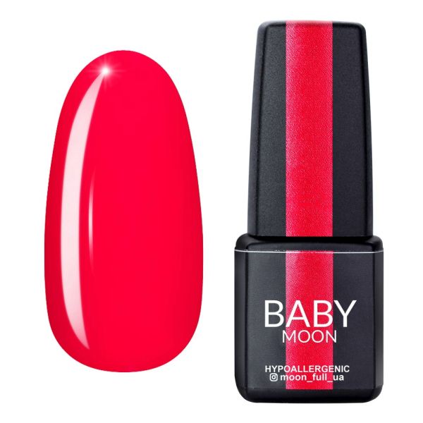 Гель-лак Baby Moon Dolce Rose 21, вогняно-рожевий 6мл