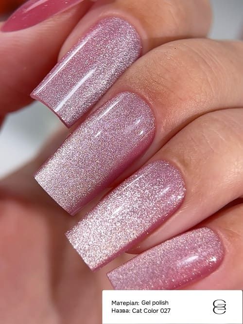 Гель-лак GEMELY  Cat Color 27 холодный розово-лиловый с серебристо-розовым сиянием, 6мл