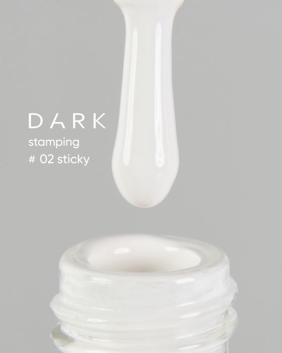 Краска для стемпінгу DARK Stamping polish 02, білий 10мл