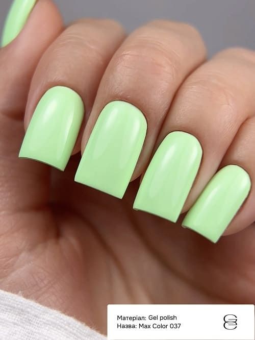 Гель-лак GEMELY Max Color 37 пастельный неоновый салатовый, 10мл