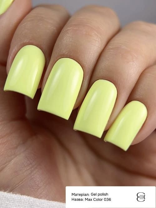 Гель-лак GEMELY Max Color 36 пастельный неоновый лаймовый, 10мл