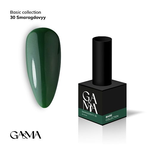 Гель-лак GaMa Basic collection 030 smaragdovyy  изумрудный 10мл