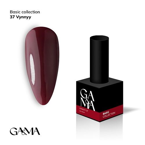 Гель-лак GaMa Basic collection 037 vynnyy  винный 10мл