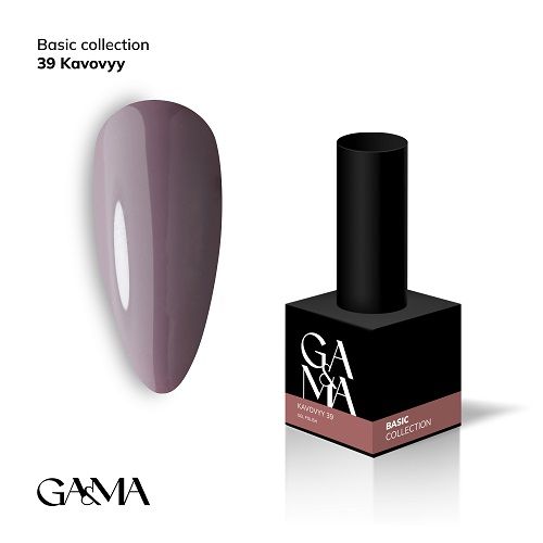 Гель-лак GaMa Basic collection 039 kavovyy  кофейный 10мл