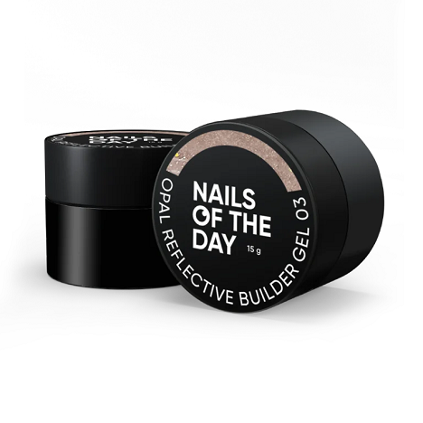 Гель світловідбивний NailsOfTheDay Opal Reflective builder gel 03  теплий нюдовий  15г