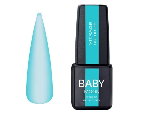 Гель-лак Baby Moon Vitrage 05 блакитний вітражний, 6мл