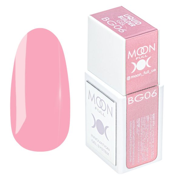 Рідкий гель Moon Full Liquid Builder Gel BG06 коралово-рожевий 15мл