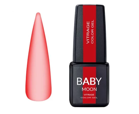 Гель-лак Baby Moon Vitrage 07 червоний вітражний, 6мл
