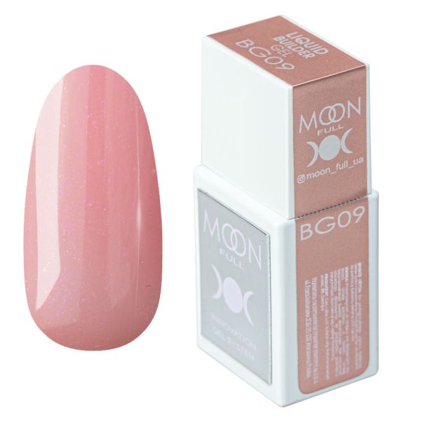 Рідкий гель Moon Full Liquid Builder Gel BG09 нюдовий 15мл