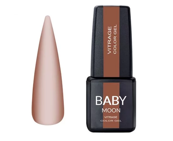 Гель-лак Baby Moon Vitrage 09 коричневий вітражний, 6мл