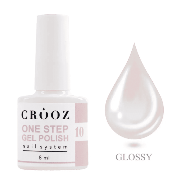 Однофазний гель-лак Crooz  One Step Gel Polish 10, ніжно-молочний 8мл