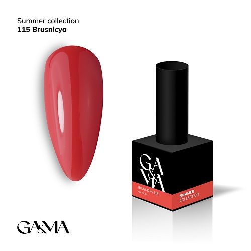Гель-лак GaMa Summer collection 115 Brusnicya  брусника 10мл