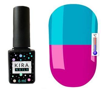 Термо гель-лак Kira Nails №T17 (яркий фиолетовый, при нагревании голубой), 6 мл