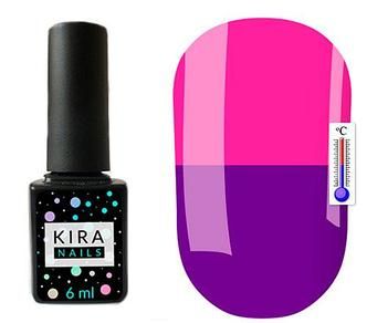 Термо гель-лак Kira Nails №T22 (сине-фиолетовый, при нагревании темно-розовый), 6 мл