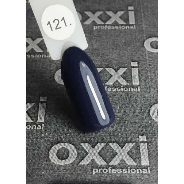 Гель-лак OXXI Professional №121 (темный серо-синий с еле заметным микроблеском), 8 мл