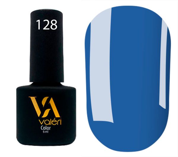 Гель-лак Valeri №128 (блакитний, емаль), 6 мл