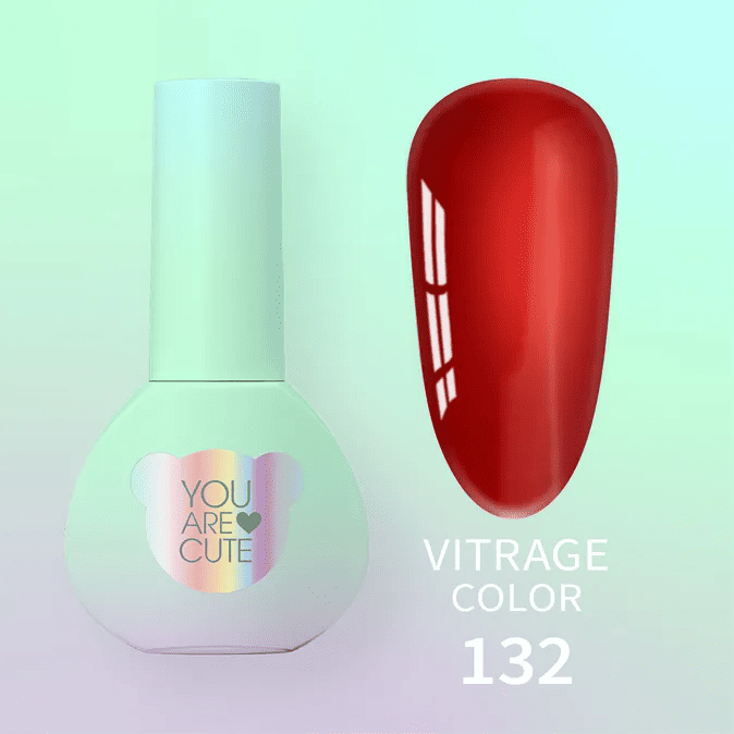 Гель-лак You are Cute 132 червоний вітражний, 5мл