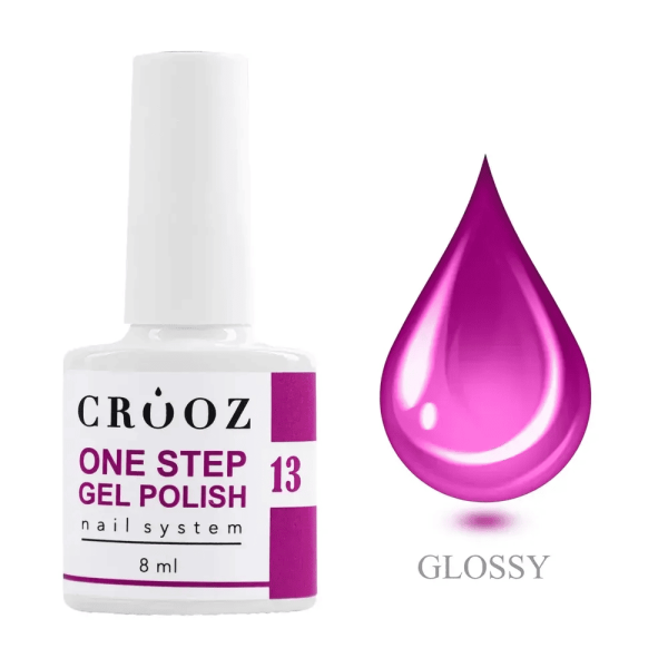 Однофазний гель-лак Crooz  One Step Gel Polish 13, фіолетовий 8мл