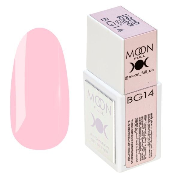 Рідкий гель Moon Full Liquid Builder Gel BG14 персиково-рожевий 15мл