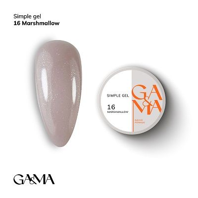Гель GaMa Simple gel 016 Marshmallow 15мл