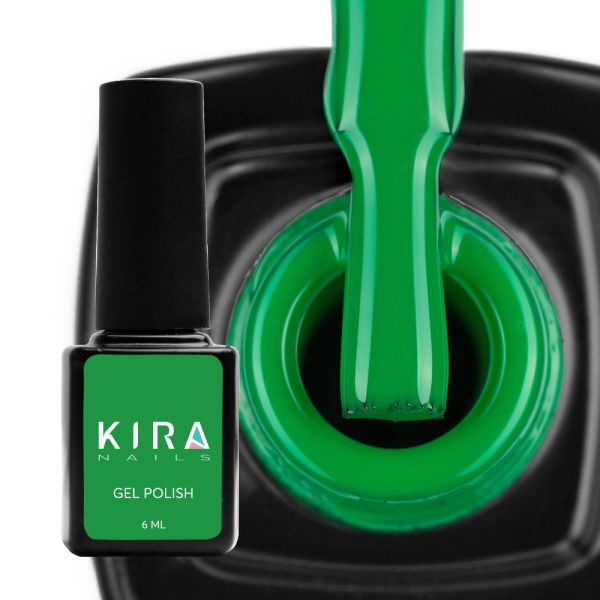 Гель-лак Kira Nails №180 (зелена м'ята, емаль), 6 мл