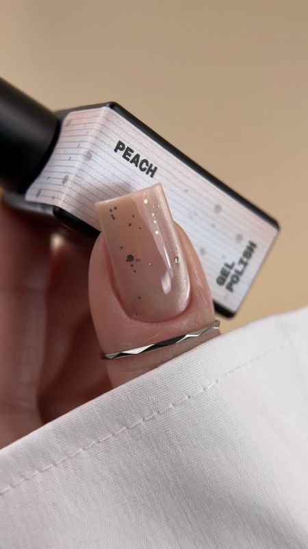 Гель-лак Biblioteka Cat Eye 19 Peach  ніжний персиковий нюд котяче око, 10мл