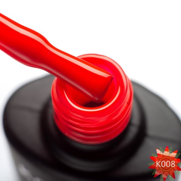 Гель-лак Komilfo Kaleidoscopic Collection K008 (яскраво-червоний, неоновий), 8 мл