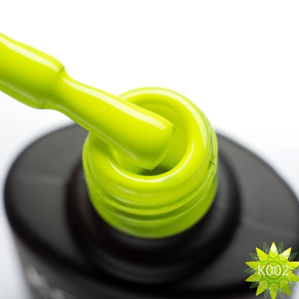 Гель-лак Komilfo Kaleidoscopic Collection K002 (салатово-жовтий, неоновий), 8 мл