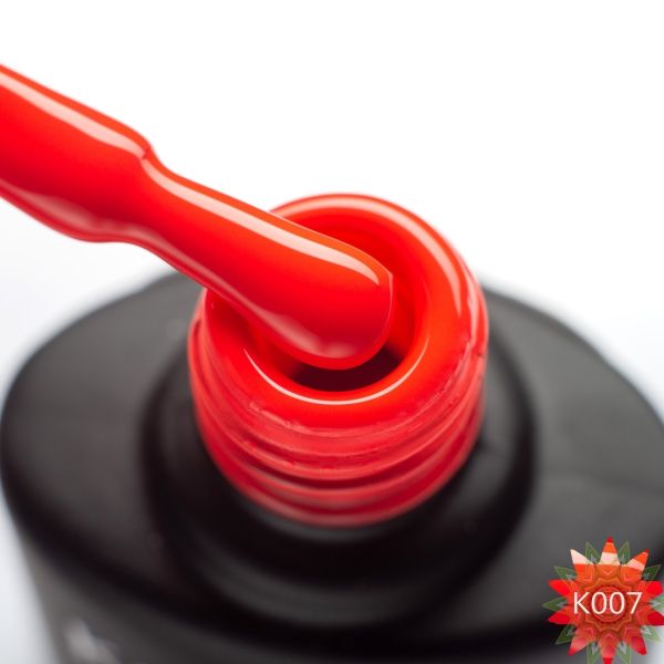 Гель-лак Komilfo Kaleidoscopic Collection K007 (приглушено кораловий, неоновий), 8 мл
