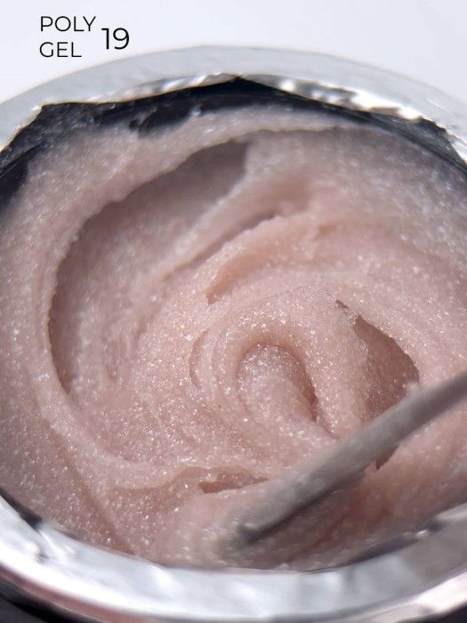 Полігель Miss Luna Premium PolyGel 19 бежевий з шиммером, 15мл