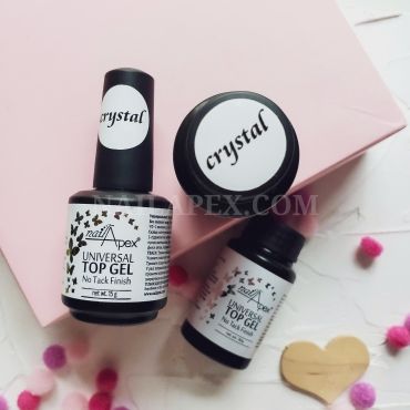 Универсальный каучуковый топ Nailapex без липкого слоя Crystal Top без уф-фильтра 30мл