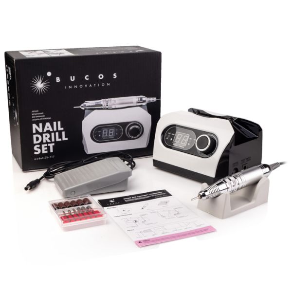 Фрезер для манікюра Bucos Nail Drill ZS-717 PRO White  65 Ватт, 35 000 об