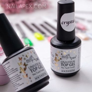 Универсальный каучуковый топ Nailapex без липкого слоя Crystal Top без уф-фильтра 15мл
